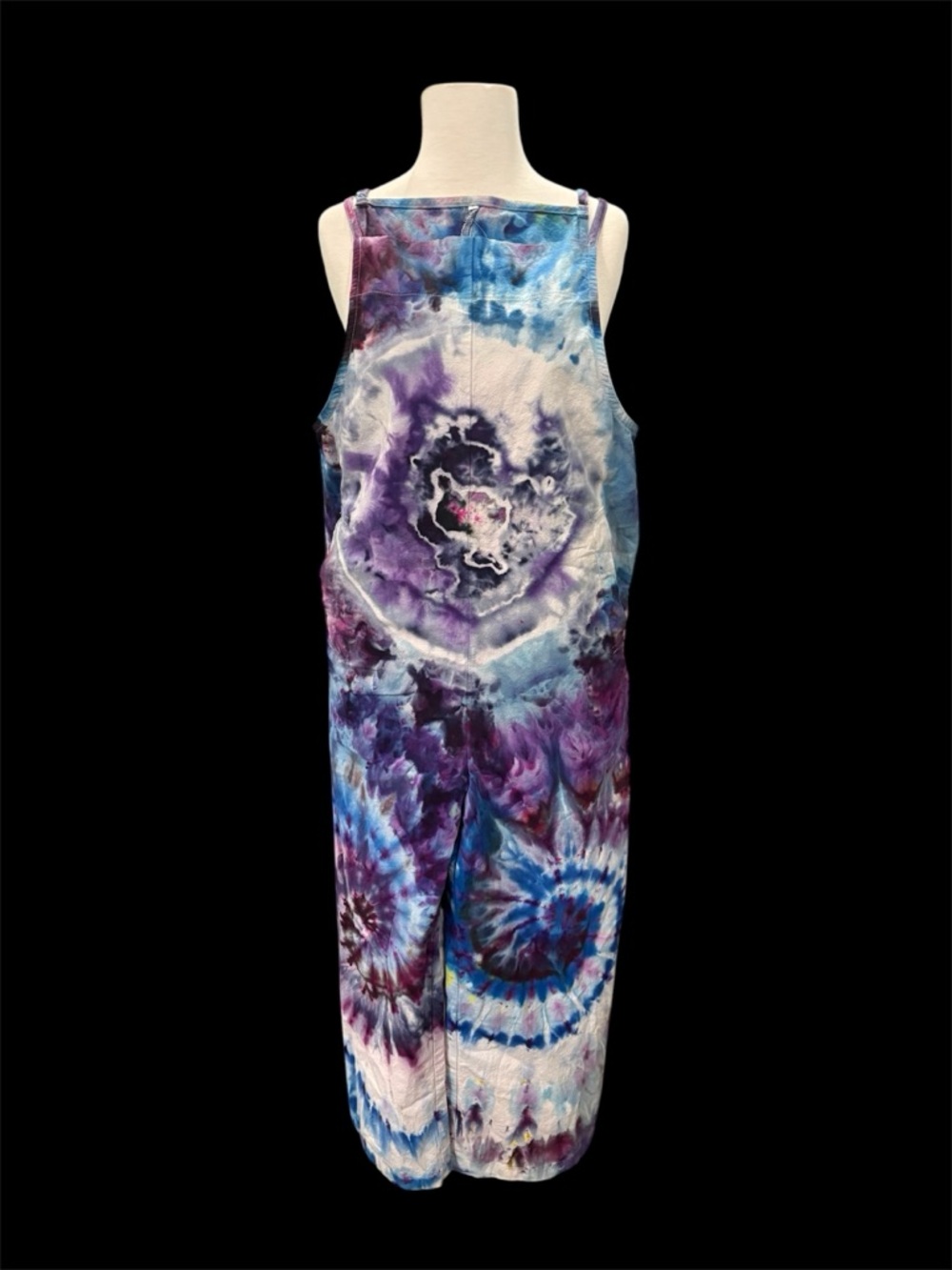 Tie-Dye Ankle Jumpsuit in Blue & Purple